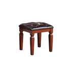 Kaptafel met drievoudige spiegel en krukje