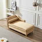 Fluwelen Chaise Lounge Stoel met Opbergruimte