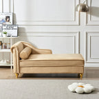 Fluwelen Chaise Lounge Stoel met Opbergruimte