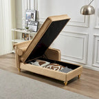 Fluwelen Chaise Lounge Stoel met Opbergruimte