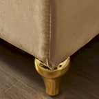 Fluwelen Chaise Lounge Stoel met Opbergruimte