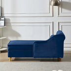 Fluwelen Chaise Lounge Stoel met Opbergruimte