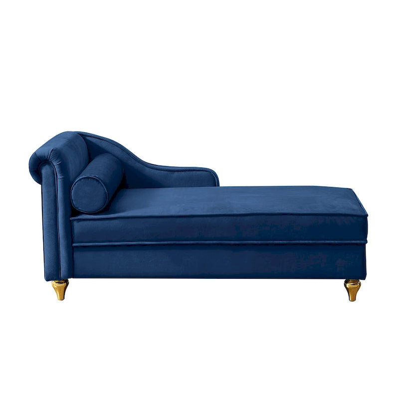 Fluwelen Chaise Lounge Stoel met Opbergruimte