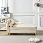 Fluwelen Chaise Lounge Stoel met Opbergruimte
