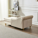 Fluwelen Chaise Lounge Stoel met Opbergruimte