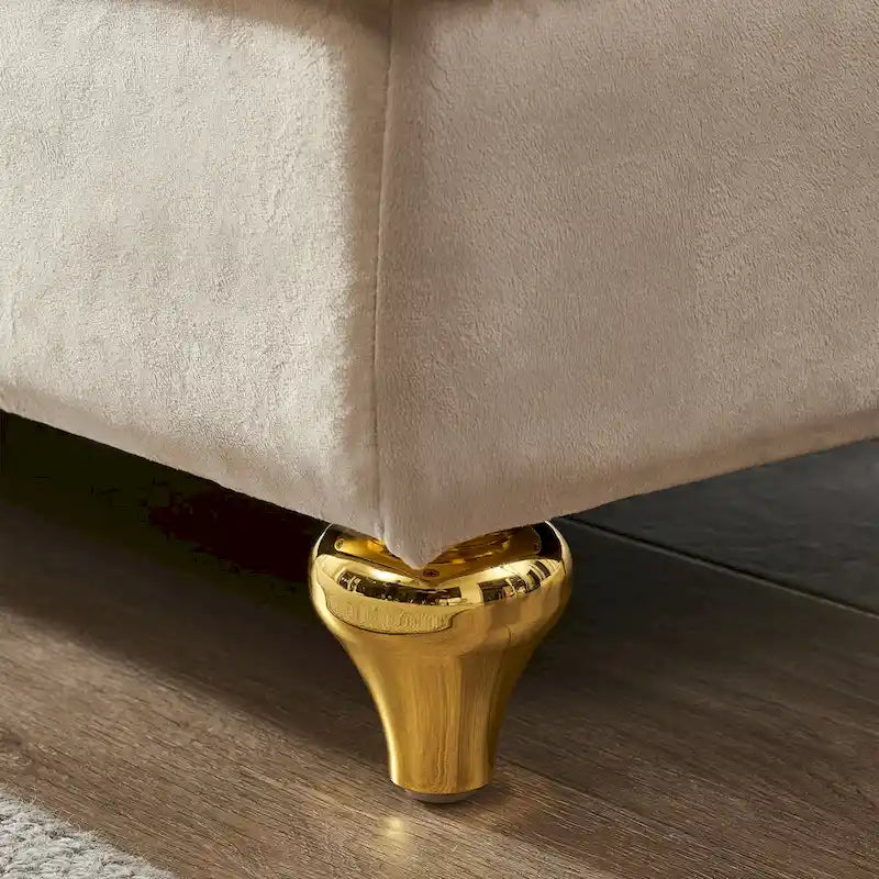 Fluwelen Chaise Lounge Stoel met Opbergruimte